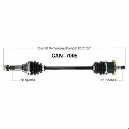 WIDE OPEN OE Replacement CV Axle for CAN AM FRONT COMMANDER CAN-7005